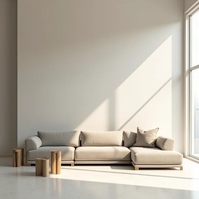 Mobiliário desproporcional em cozinha americana com sala de TV