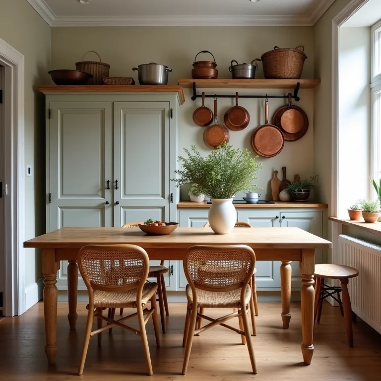 Mobiliário funcional e charmoso para cozinha rústica moderna