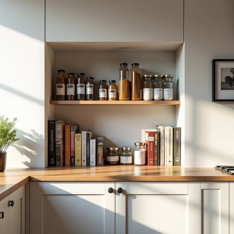 Nicho embutido para otimizar espaço na cozinha