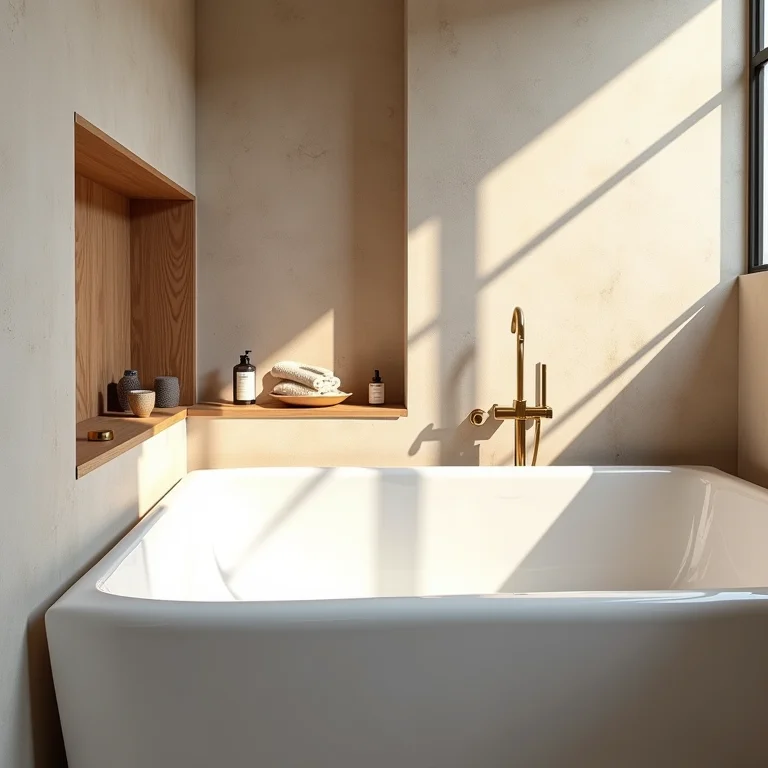 Nicho estrategicamente posicionado no banheiro