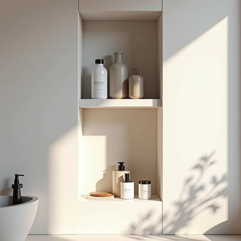 Nichos de canto para otimizar espaço no banheiro
