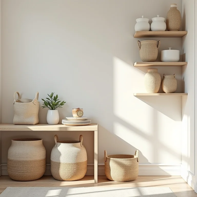 Nichos, prateleiras e organizadores para otimizar espaços pequenos.