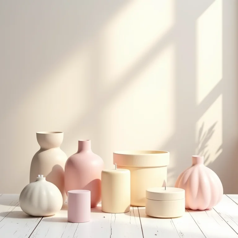 Objetos decorativos em tons pastel para quarto provençal