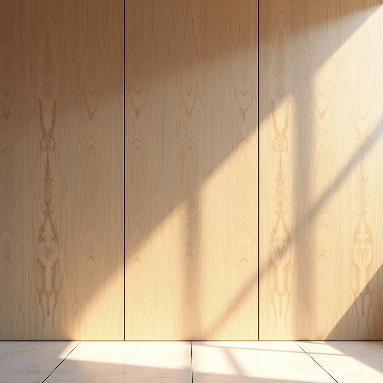 Painéis de madeira sintética em close-up