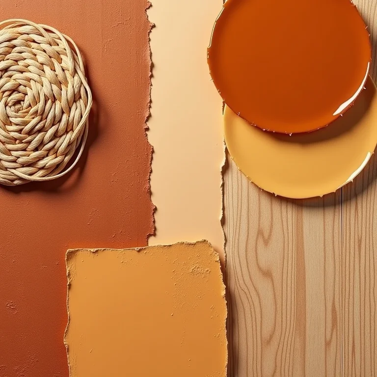 Paleta de cores e texturas aconchegantes para cozinha rústica moderna