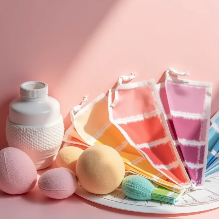 Paleta de cores em tons pastéis, representando a psicologia das cores no Feng Shui