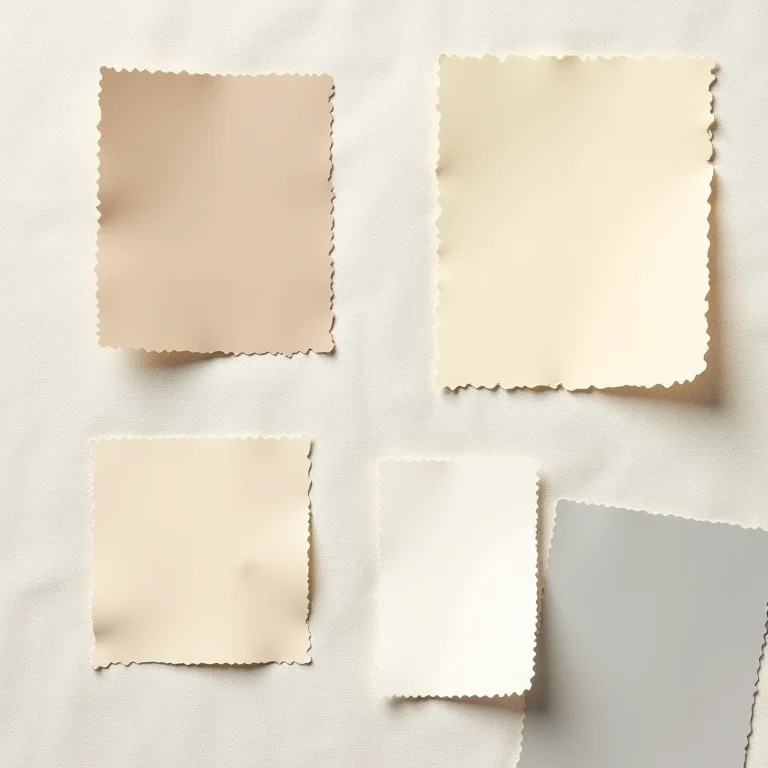 Paleta de cores neutras para um quarto Japandi