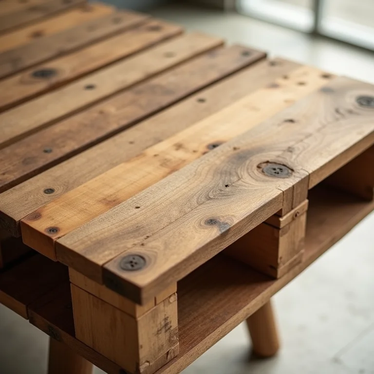 Paletes de madeira transformados em móveis de design