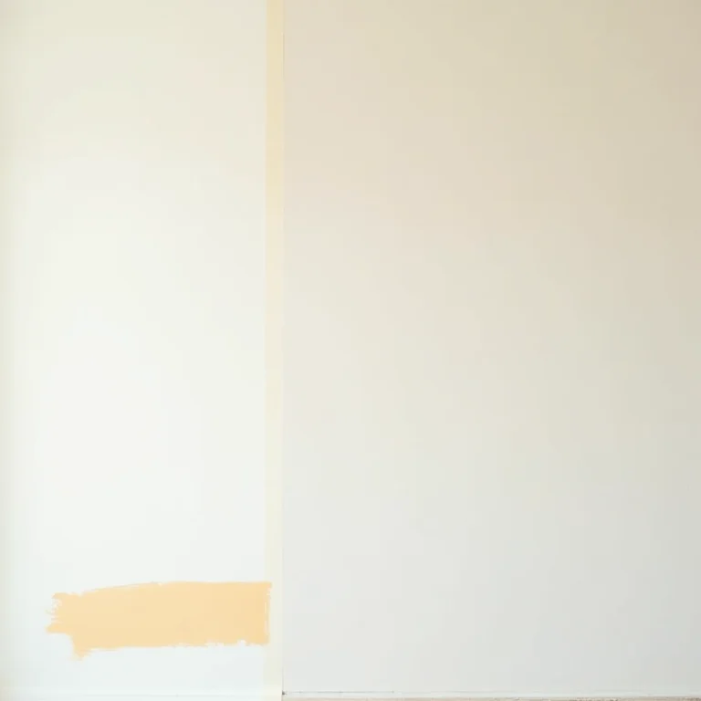 Parede com fitas marcando diferentes alturas para pintura de meia parede