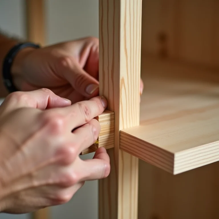 Passo a passo detalhado da montagem de uma prateleira DIY