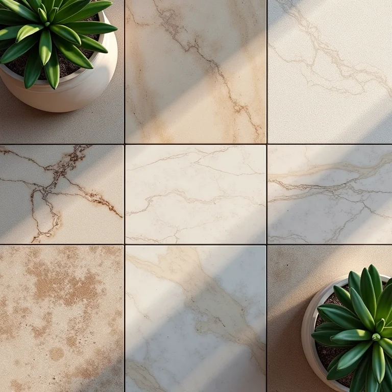 Pedras naturais para cozinha em composição flat lay