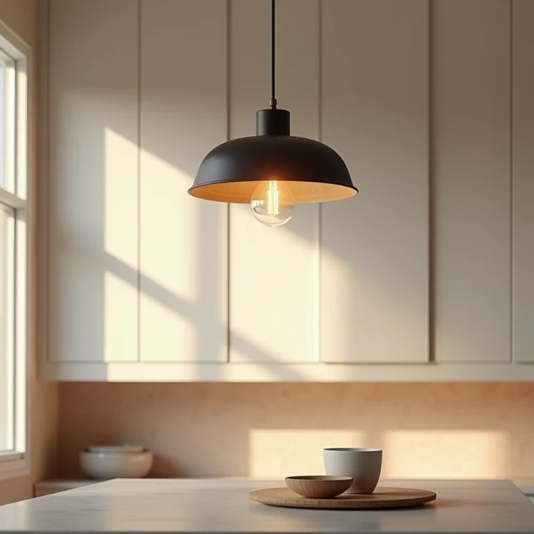 Pendente individual minimalista para bancada de cozinha