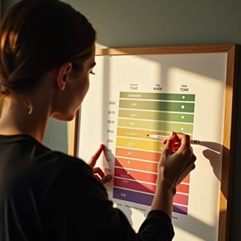 Pessoa escolhendo a temperatura de cor ideal para a iluminação