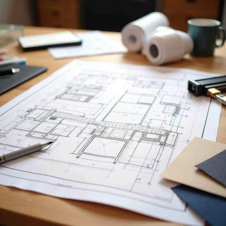 Planejamento de cozinha contemporânea com ilha