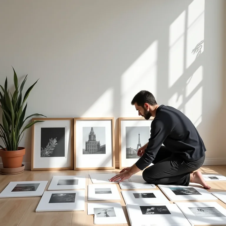 Planejando o layout de uma parede de galeria