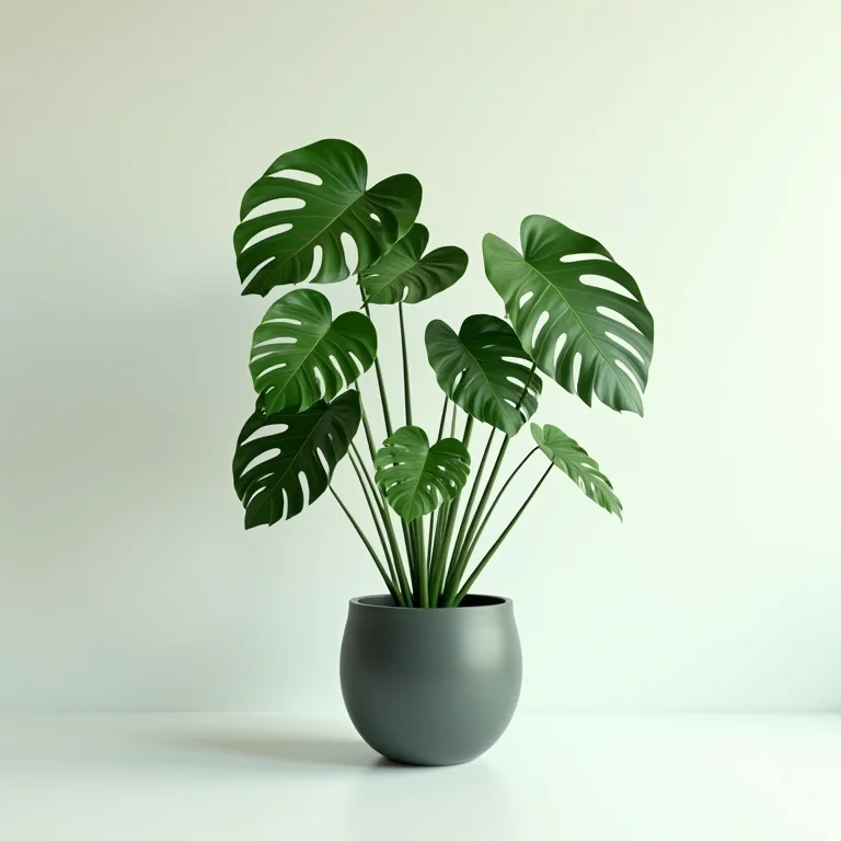 Planta Costela de Adão grande em vaso moderno