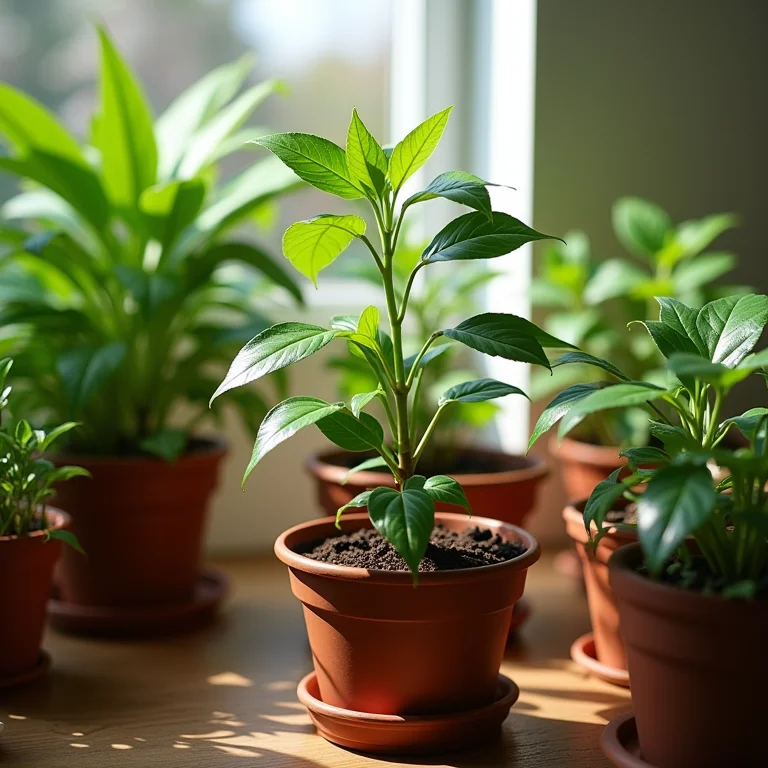 Plantas sofrendo com os efeitos do frio e do calor extremos.