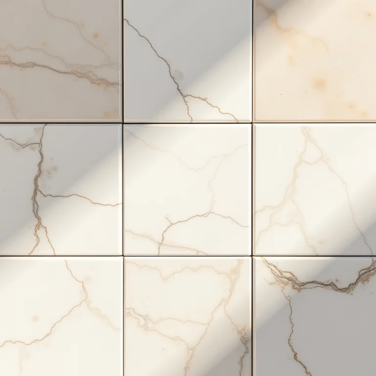 Porcelanatos para cozinha em composição flat lay