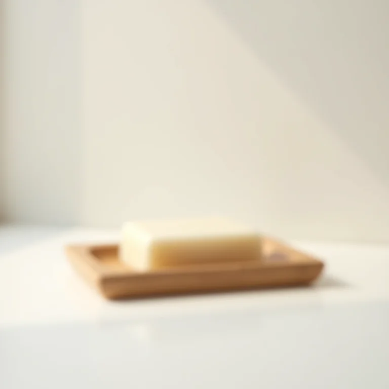 Porta-sabonete minimalista de madeira