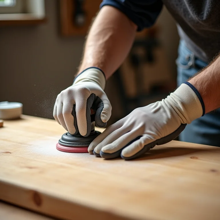 Preparando a superfície do móvel antes de pintar com tinta spray.