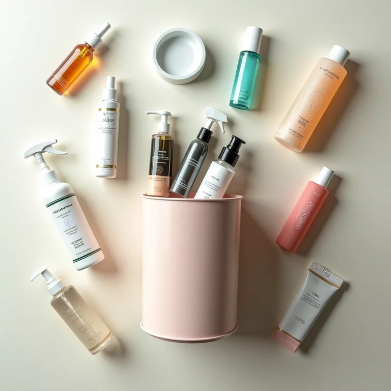 Produtos de higiene pessoal sendo descartados