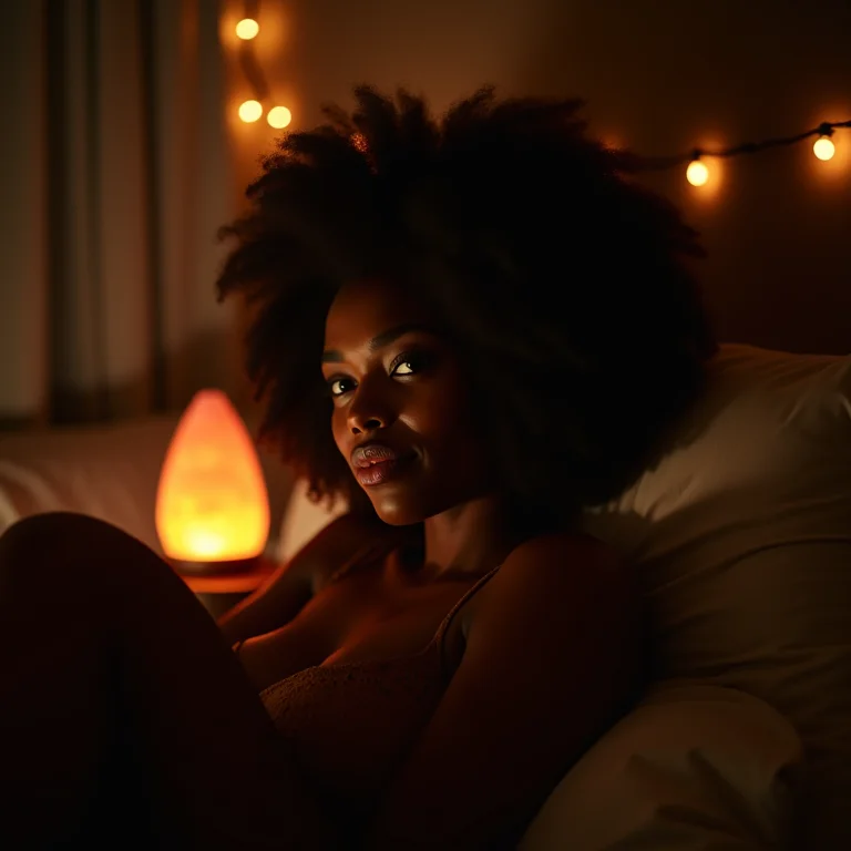 Quarto boho com iluminação indireta e relaxante