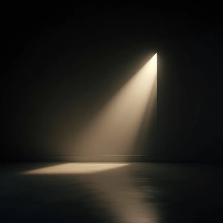 Quarto com iluminação artificial e fraca