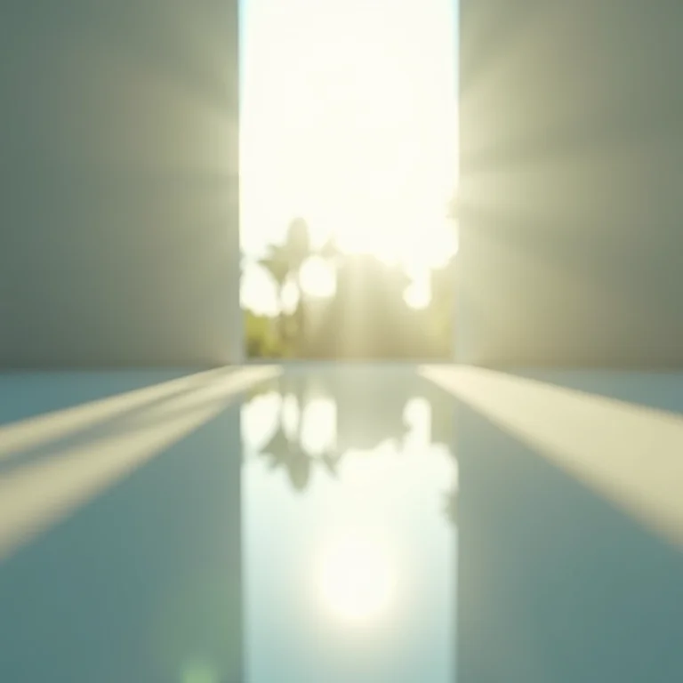 Reflexo da luz solar em uma superfície de vidro refletivo.