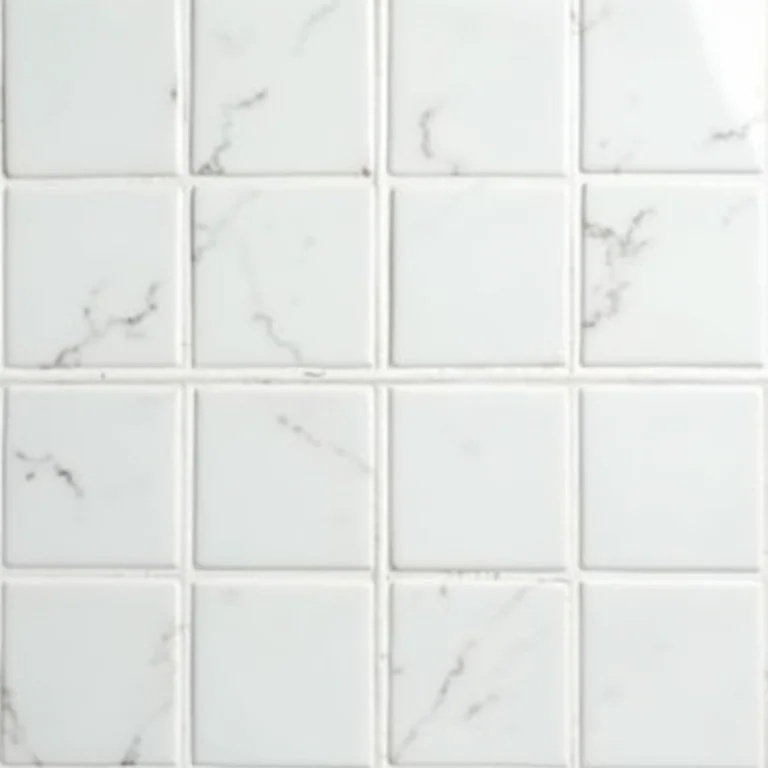 Rejunte claro em revestimento de banheiro