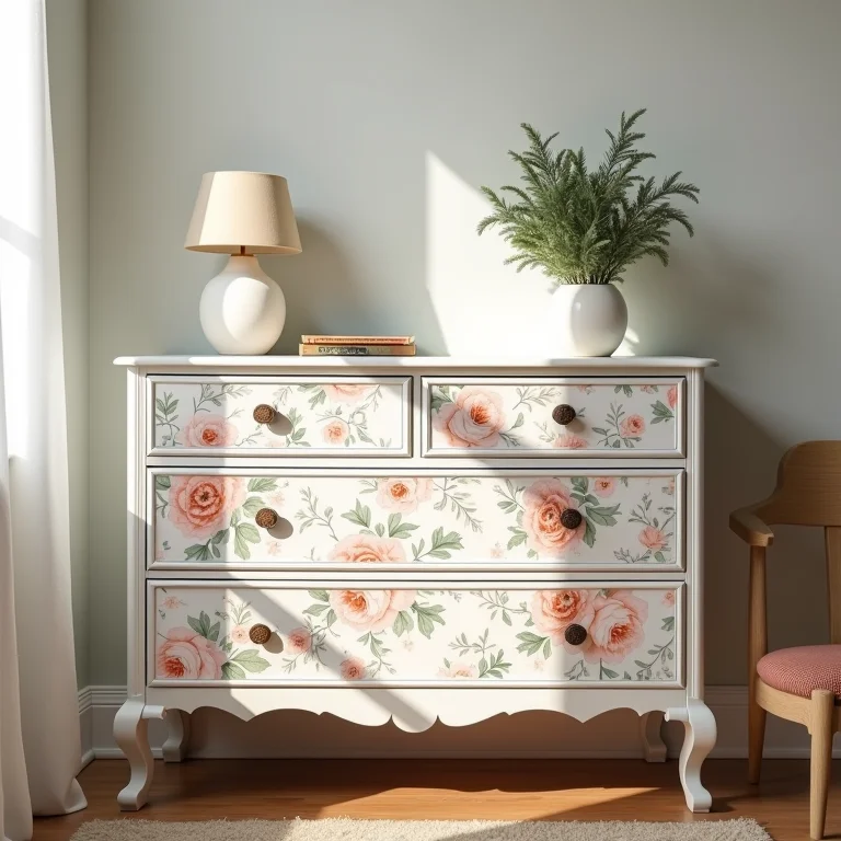 Renovação de móveis antigos com papel de parede