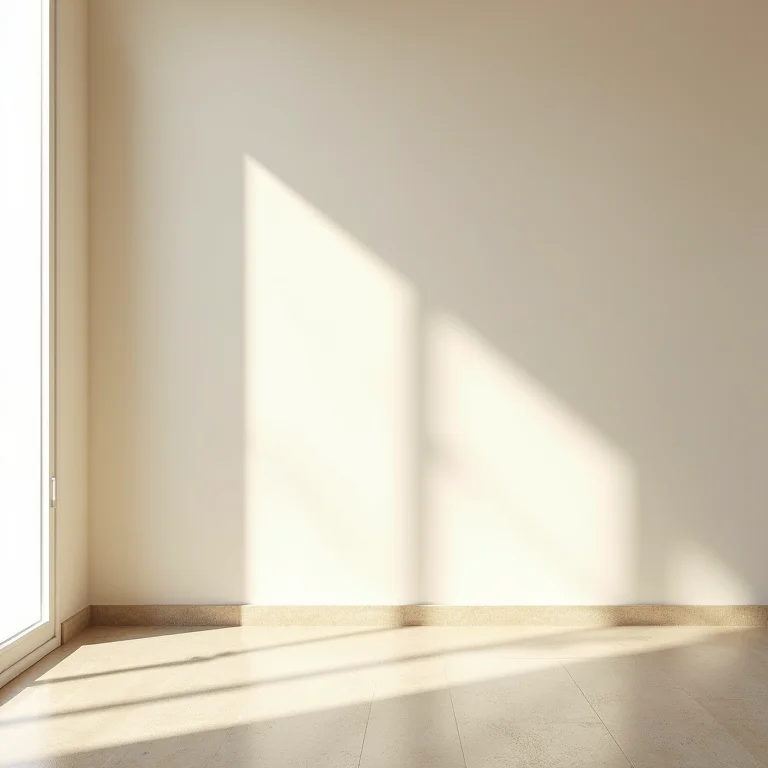 Sala de estar clean com parede de cimento queimado fácil de limpar