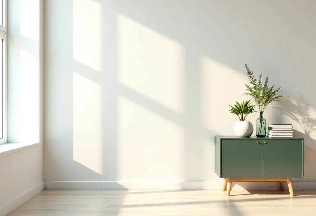 Sala de estar com móvel de canto moderno