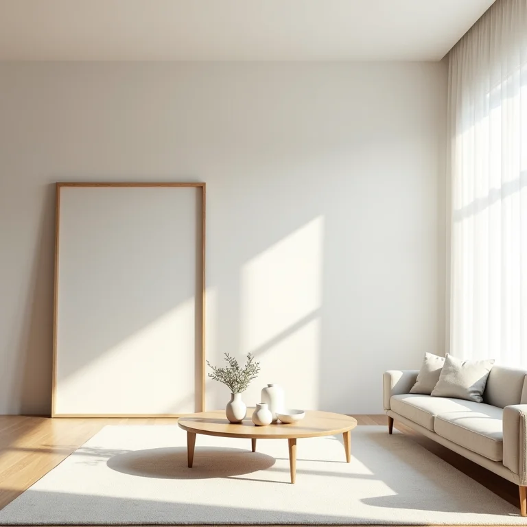 Sala de estar com simetria excessiva e um elemento fora do lugar