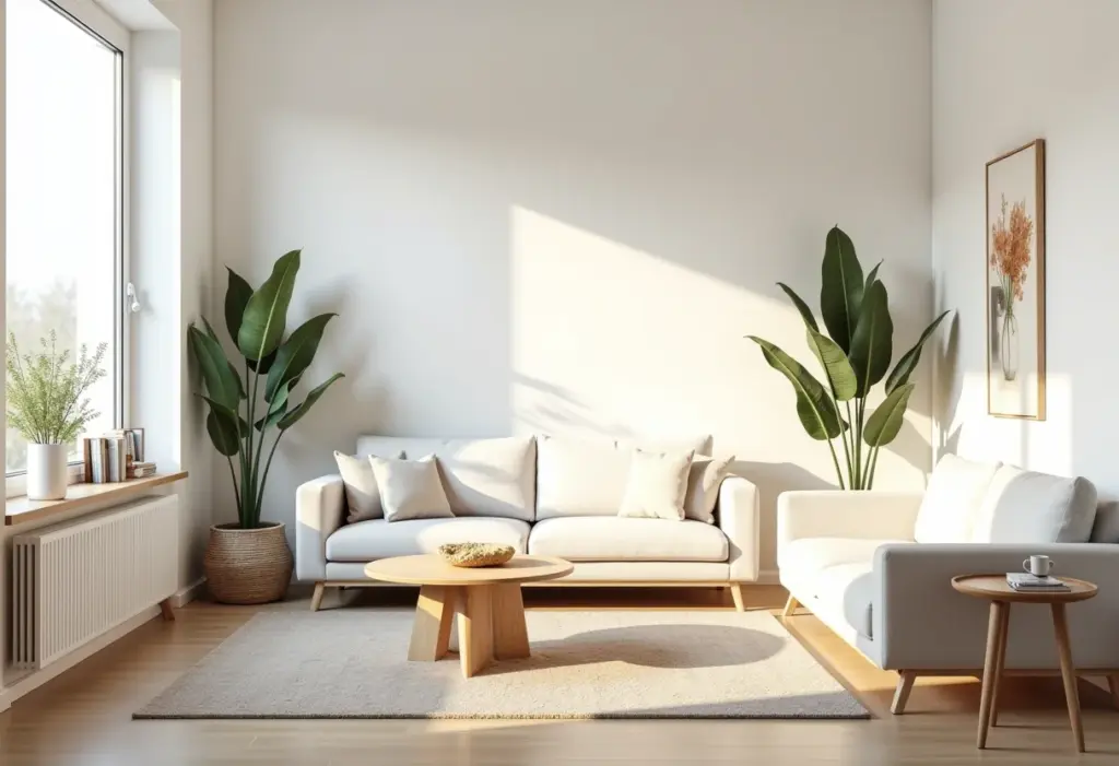 Sala de estar decorada com soluções criativas e baratas