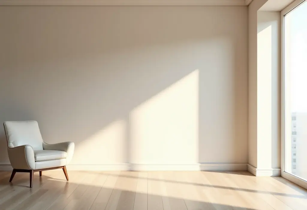 Sala de estar elegante com sanca de gesso moderna