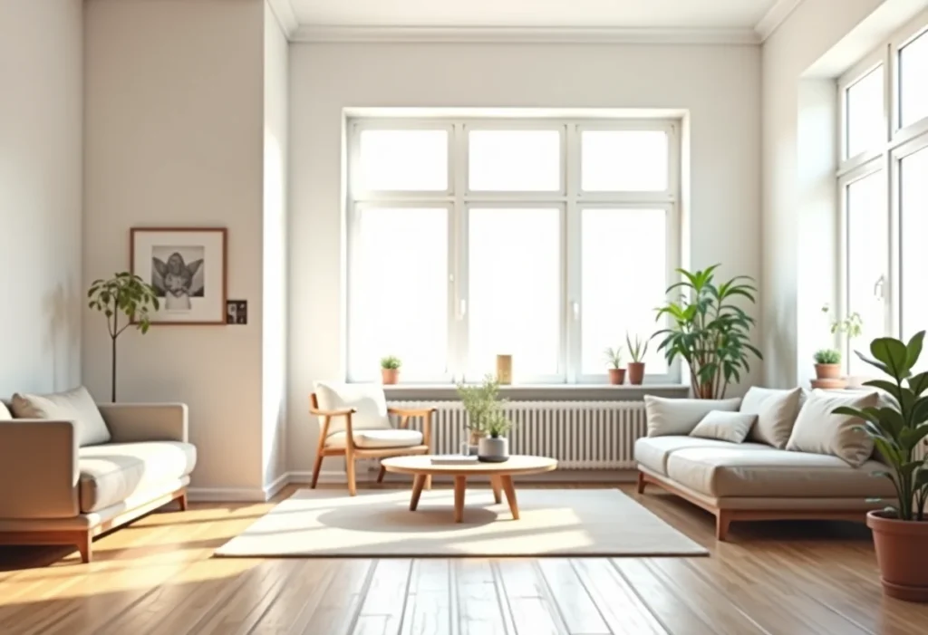 Estilo escandinavo e minimalista: o guia definitivo para sua casa Sala de estar minimalista com design escandinavo