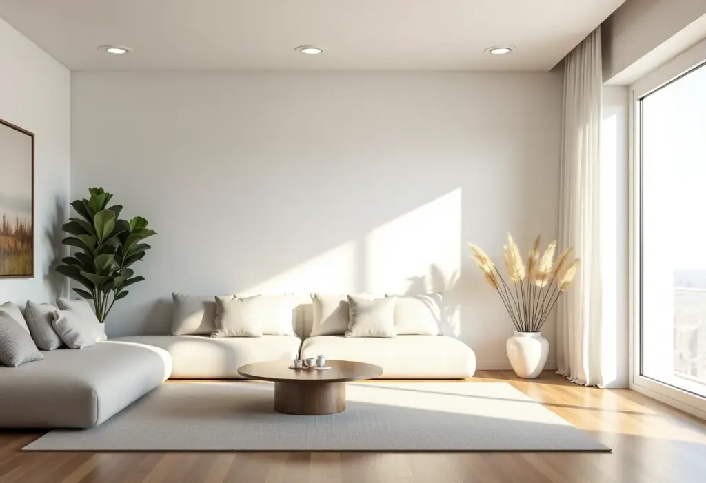 Sala de estar moderna pequena: 7 truques que fazem toda a diferença Sala de estar pequena e moderna com decoração minimalista