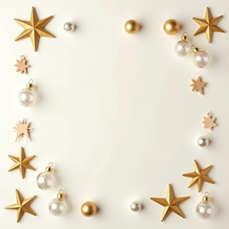 Seleção minimalista de enfeites de Natal dourados e de madeira