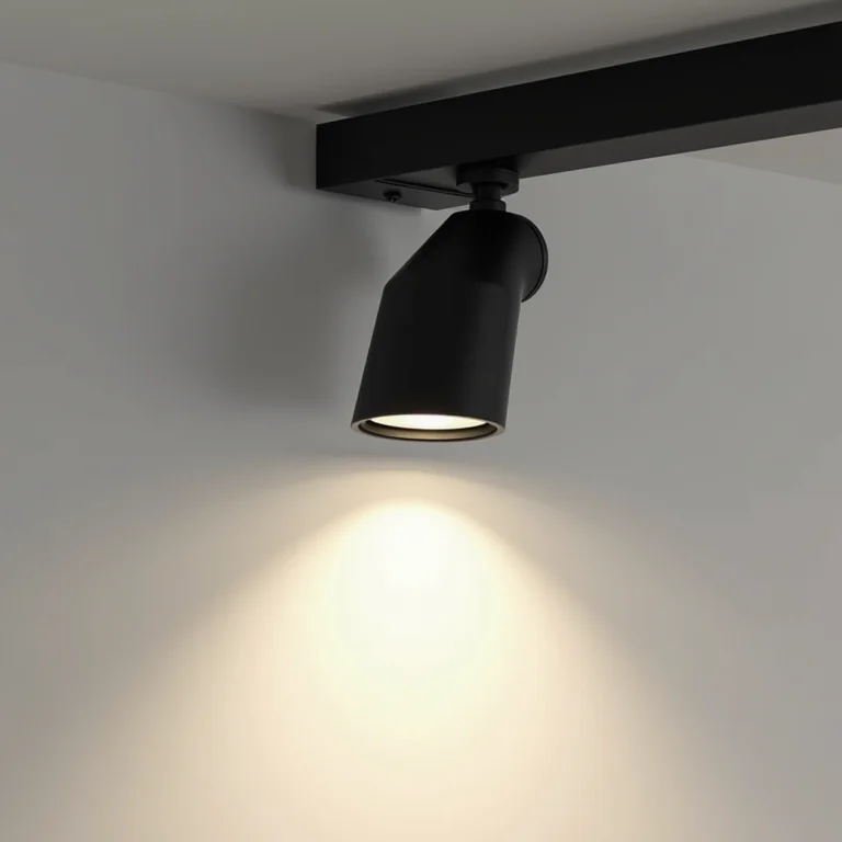 Sistema de iluminação de trilho preto fosco