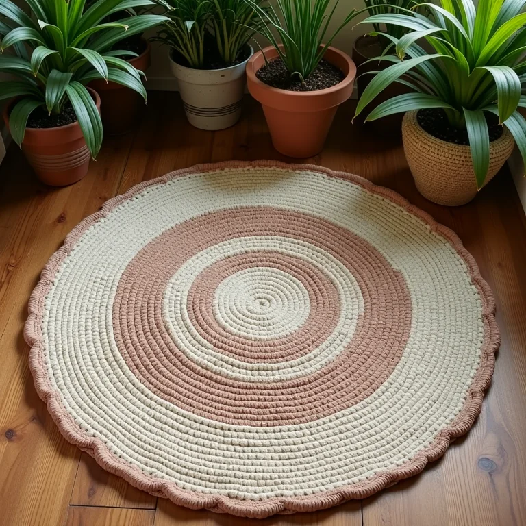 Tapetes de crochê feitos com materiais sustentáveis