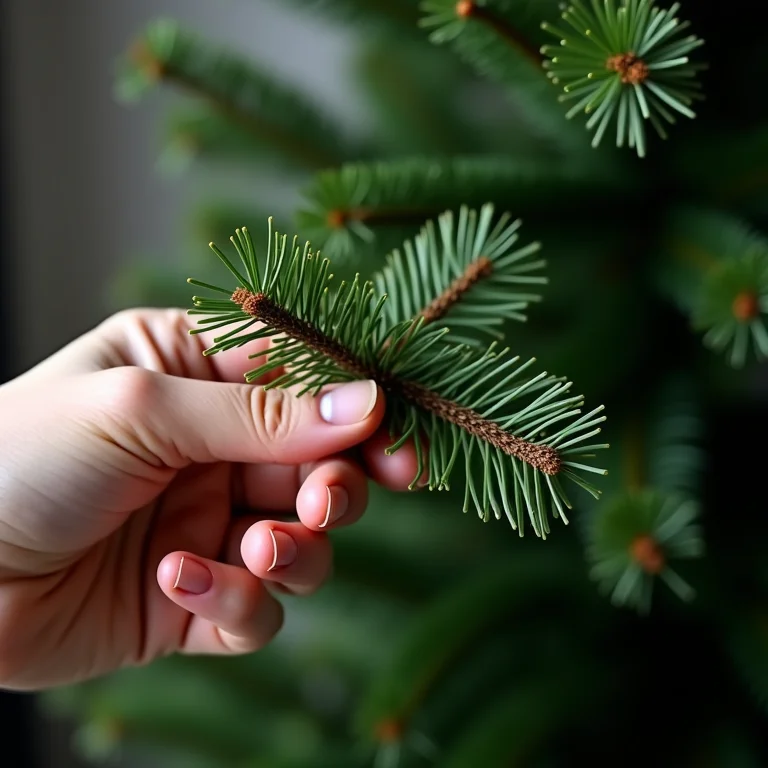 Teste de qualidade de árvore de Natal artificial