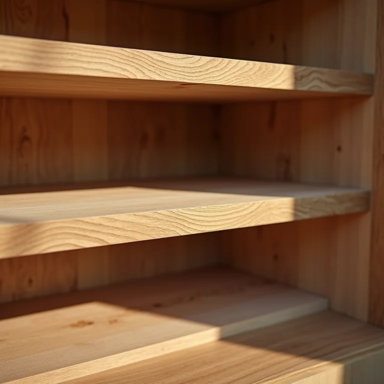 Textura de prateleiras de madeira