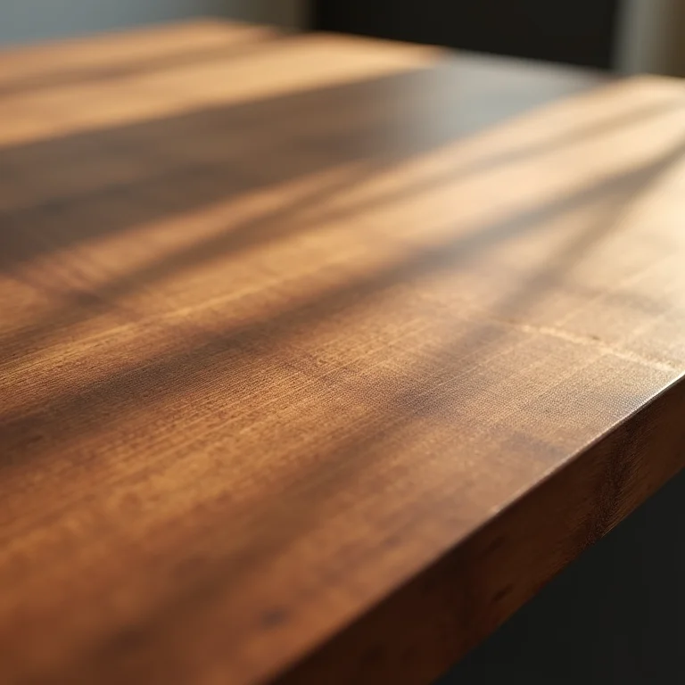 Textura rica de bancada de madeira de lei