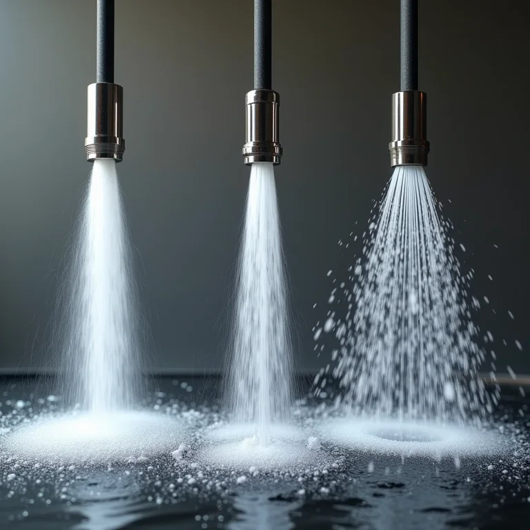 Tipos de jato de água de torneira gourmet