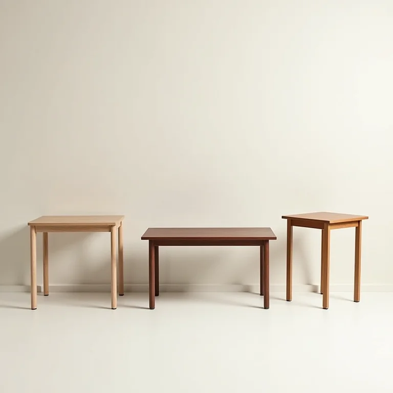 Tipos de mesas dobráveis para cozinhas pequenas.