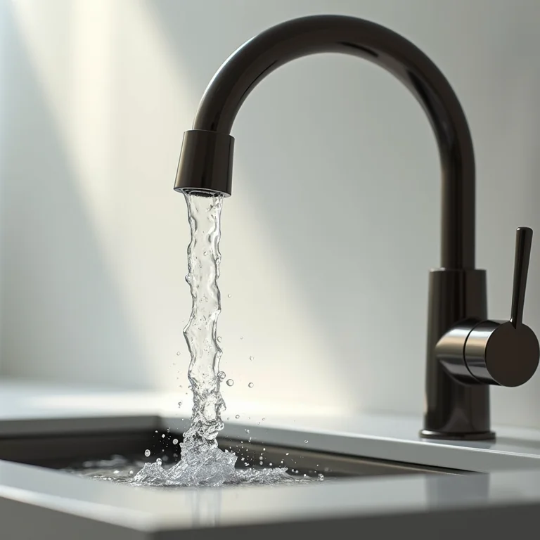 Torneira gourmet com arejador economizando água