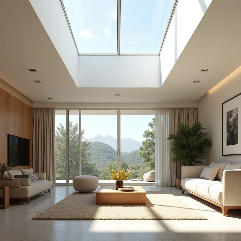 Valorização de imóvel com iluminação zenital.