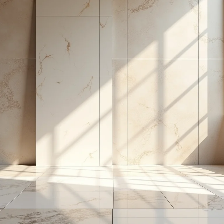 Variedade de azulejos de porcelanato esmaltado com cores e padrões diferentes