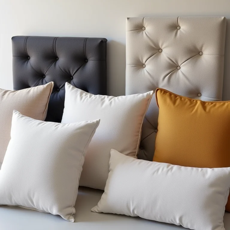 Variedade de designs de cabeceiras estofadas