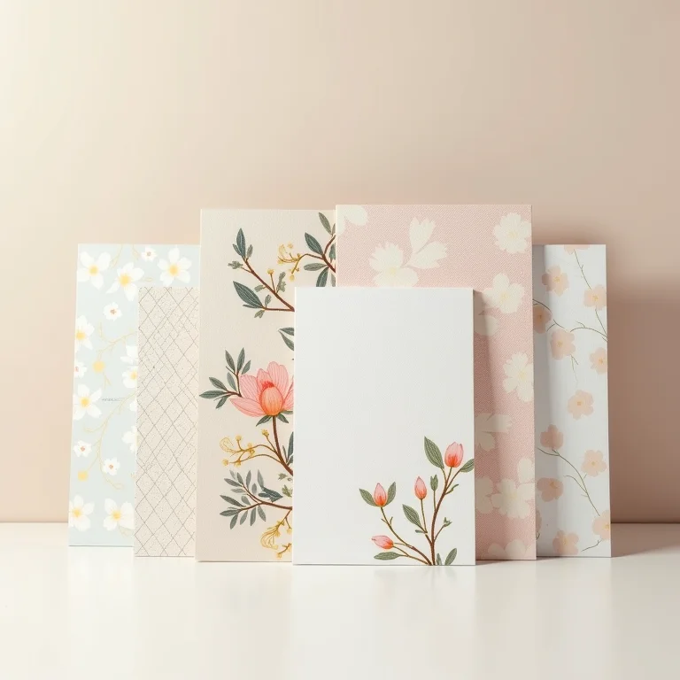 Variedade de estilos de papel de parede